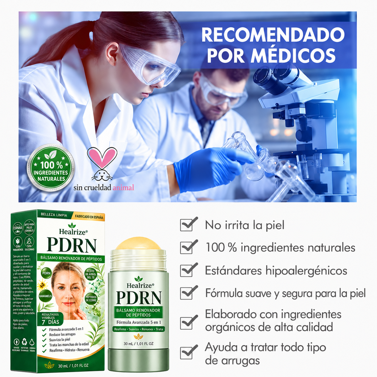Healrize® Barra PDRN Antiedad para Manchas ✨ Suaviza arrugas y mejora el aspecto de las manchas 🎈