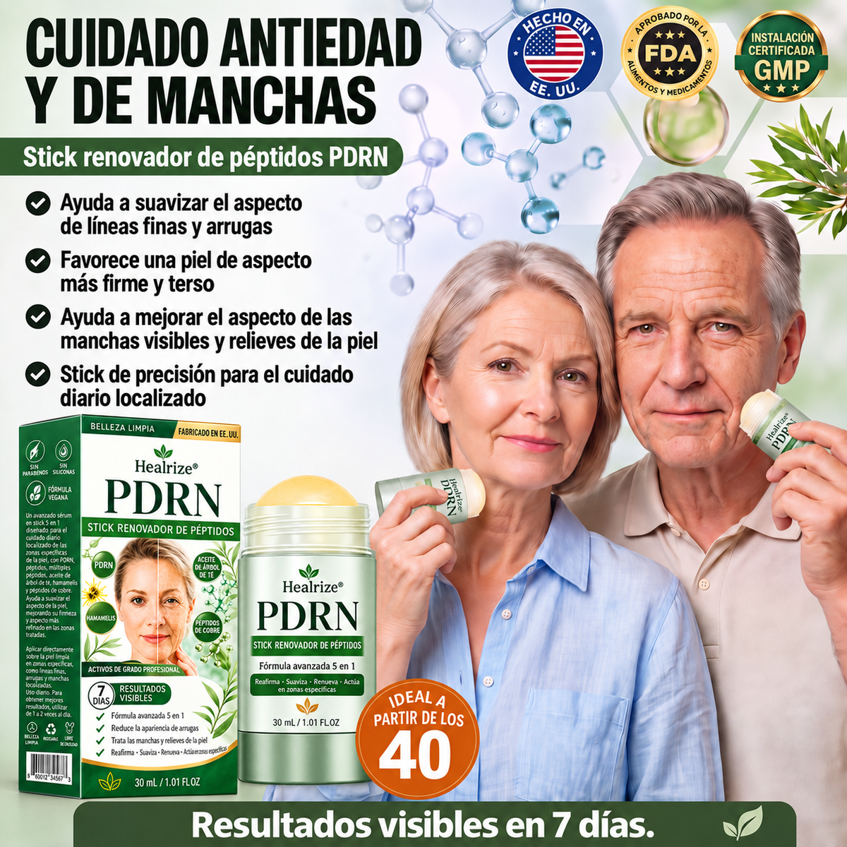 Healrize® Barra PDRN Antiedad para Manchas ✨ Suaviza arrugas y mejora el aspecto de las manchas 🎈