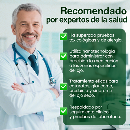 CureVivo® Nano Clear Vision Suero en Rodillo Ocular – Alivio Ocular Profesional y Soporte para la Visión