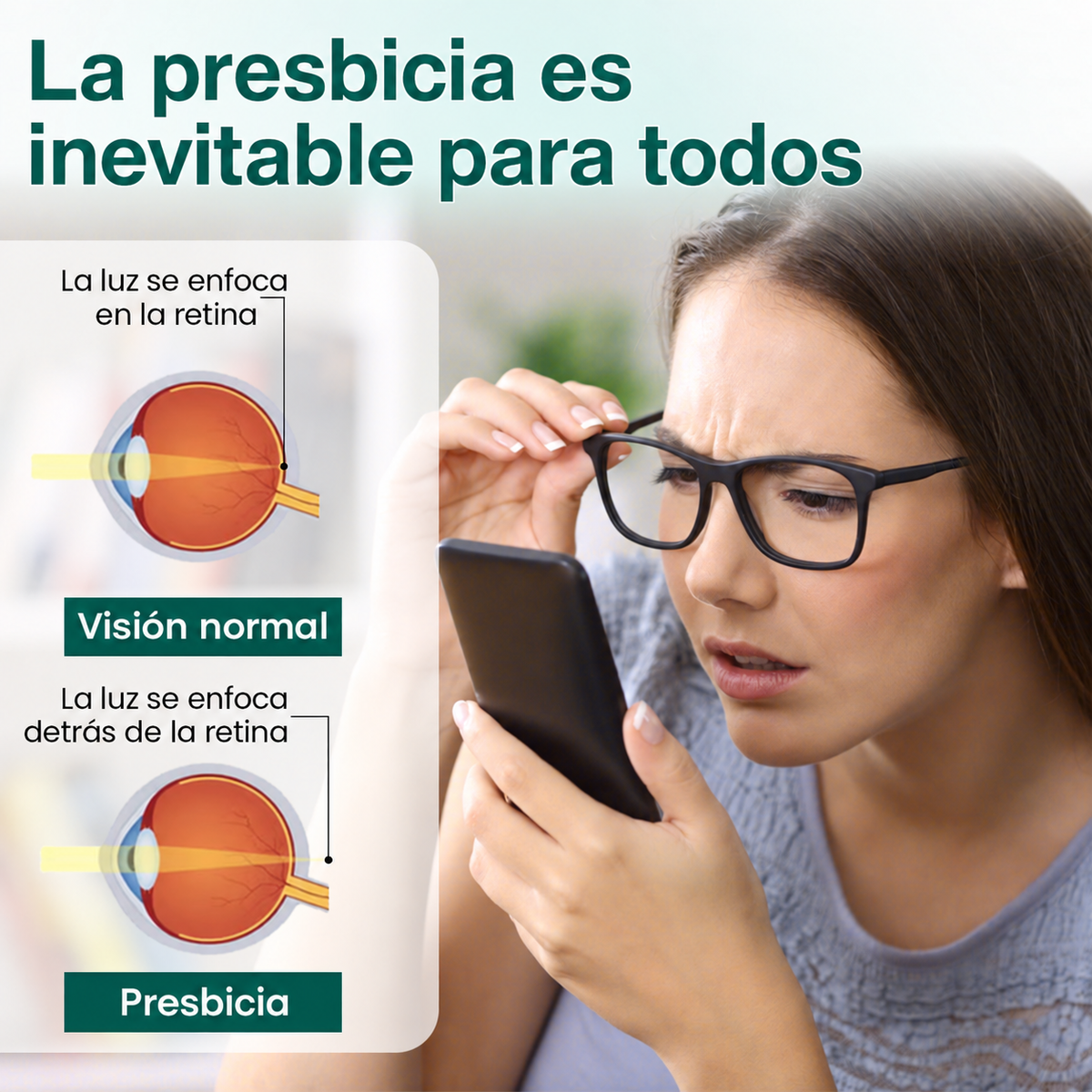 CureVivo® Nano Clear Vision Suero en Rodillo Ocular – Alivio Ocular Profesional y Soporte para la Visión