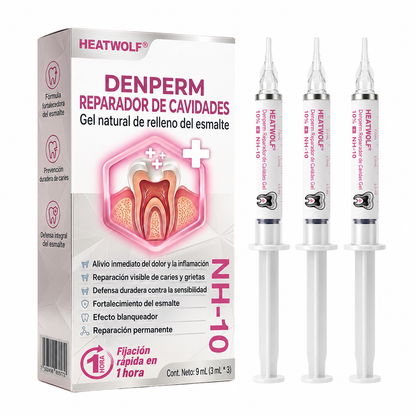 HEATWOLF® DenPerm Gel Rellenador Natural de Esmalte para Reparar Caries