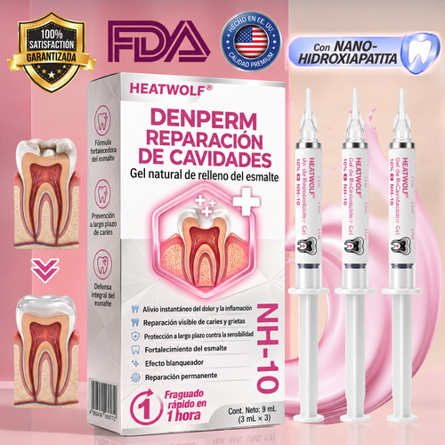 HEATWOLF® DenPerm Gel Rellenador Natural de Esmalte para Reparar Caries