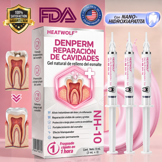 1️⃣HEATWOLF® DenPerm Gel Rellenador Natural de Esmalte para Reparar Caries