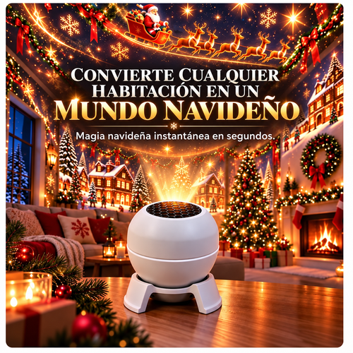 💡 2️⃣Convierte cualquier habitación en un mágico mundo navideño – Luz nocturna con proyección