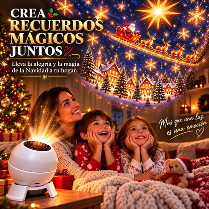 💡 2️⃣Convierte cualquier habitación en un mágico mundo navideño – Luz nocturna con proyección