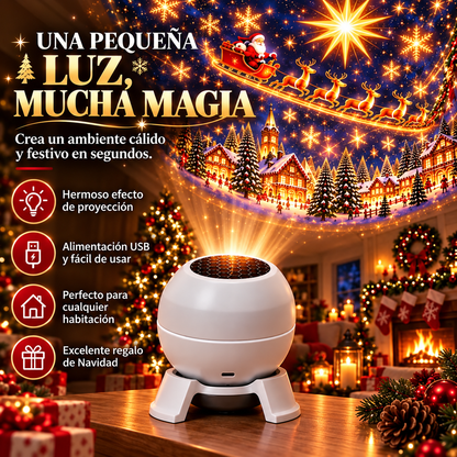 💡 2️⃣Convierte cualquier habitación en un mágico mundo navideño – Luz nocturna con proyección